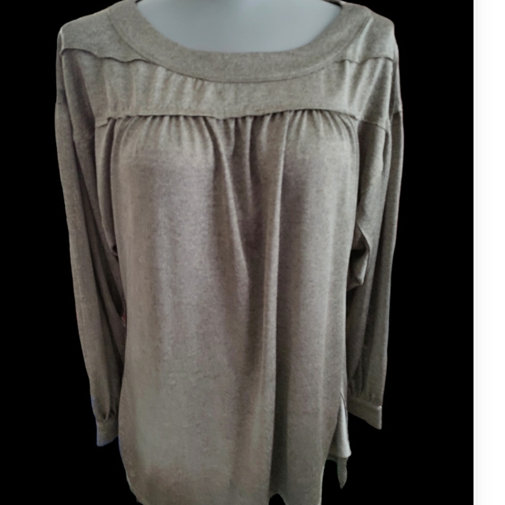 Gimmick top L gold & black blend